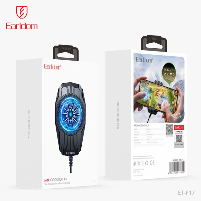خنک کننده گوشی موبایل ارلدام مدل MINI COLING FAN F17 102533475
